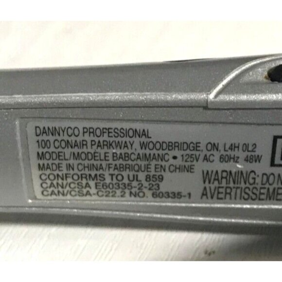 BaByliss PRO Caiman Silver Flat Iron Hair Straightener 1 1/4" 125V AC 60Hz 48W - Picture 4 of 10